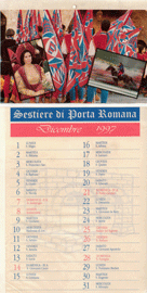 Calendario 1997 del Sestiere Porta Romana