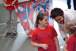 Presentazione di un atleta.