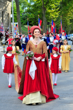 La Dama parte per il Corteo Storico.