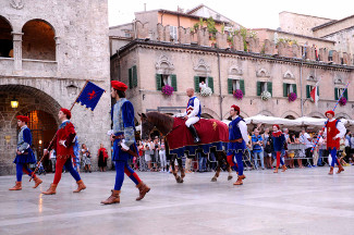 Il Cavaliere Giostrante in Piazza del Popolo.