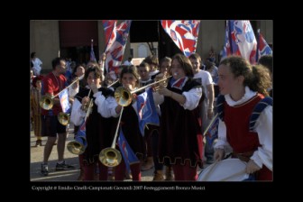 I festeggiamenti per il 3 posto sia nei Musici sia nella Grande Squadra ai Campionati Giovanili di Lugo 2007.